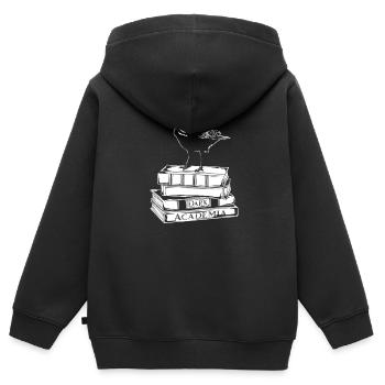 Corbeau sur les livres - Dark Academia - Sweat Premium à capuche zippé enfant bio - noir - Dos - AI Model Kid Male (0cm)