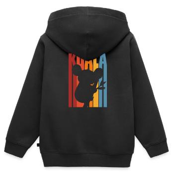 Koala Koala Bear Australie Bear Gift - Sweat Premium à capuche zippé enfant bio - noir - Dos - AI Model Kid Male (0cm)