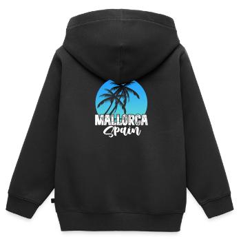 Majorque - Sweat Premium à capuche zippé enfant bio - noir - Dos - AI Model Kid Male (0cm)