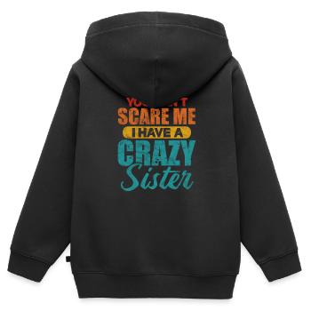 Frère - Sweat Premium à capuche zippé enfant bio - noir - Dos - AI Model Kid Male (0cm)