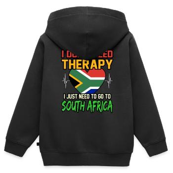 Südafrika - Kinder Premium Organic Zip Hoodie - Schwarz - Hinten - AI Model Kid Male (0cm)