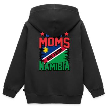 Namibia - Kinder Premium Organic Zip Hoodie - Schwarz - Hinten - AI Model Kid Male (0cm)