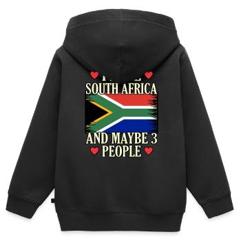 Südafrika - Kinder Premium Organic Zip Hoodie - Schwarz - Hinten - AI Model Kid Male (0cm)