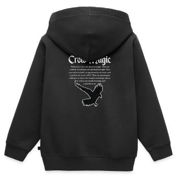 Raven - Kids Premium Organic Zip-up Hoodie - black - Back - AI Model Kid Male (0cm)