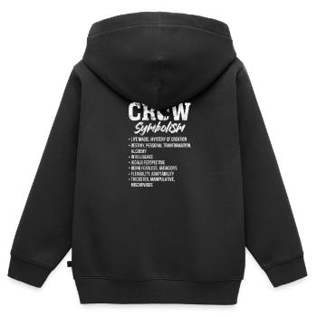 Raven - Kids Premium Organic Zip-up Hoodie - black - Back - AI Model Kid Male (0cm)