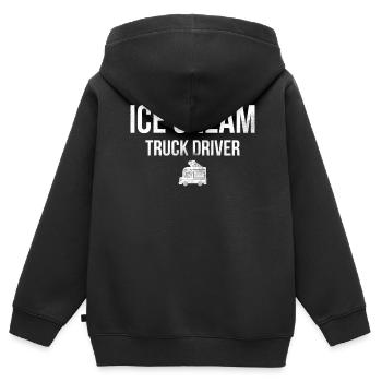 Je l’ai léché, donc il m’appartient pour un - Sweat Premium à capuche zippé enfant bio - noir - Dos - AI Model Kid Male (0cm)