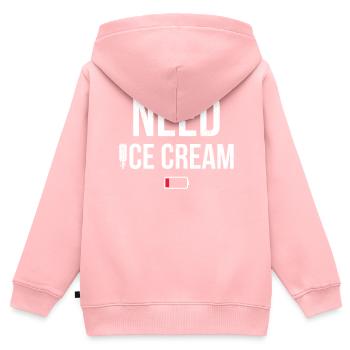Benötigen Sie Eiscreme Für Gefrorenen Süßen Fan - Kinder Premium Organic Zip Hoodie - Rosa - Hinten - AI Model Kid Female (0cm)