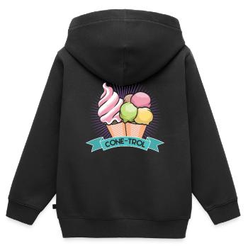 Verlust Von Cone-trol Für Gefrorenen Süßen Fan - Kinder Premium Organic Zip Hoodie - Schwarz - Hinten - AI Model Kid Male (0cm)