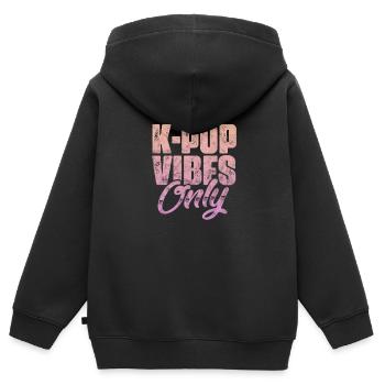 K-Pop Musique Coréenne Pop Corée Kpop Cadeau - Sweat Premium à capuche zippé enfant bio - noir - Dos - AI Model Kid Male (0cm)