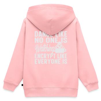 Dance Like No One Is Watching - Kinder Premium Organic Zip Hoodie - Rosa - Hinten - AI Model Kid Female (0cm)