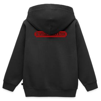 Bewegtbildproduktion Film Kinofilm Video Kino - Kinder Premium Organic Zip Hoodie - Schwarz - Hinten - AI Model Kid Male (0cm)