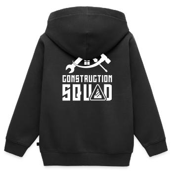 Construction team Teamwork Construction Team Construction site Construction workers - Kids Premium Organic Zip-up Hoodie - black - Back - AI Model Kid Male (0cm)
