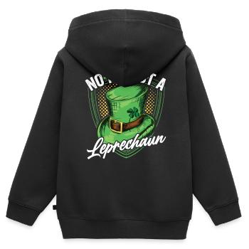 Nein Ich Bin Kein Leprechaun Irisch Kobold Ire - Kinder Premium Organic Zip Hoodie - Schwarz - Hinten - AI Model Kid Male (0cm)