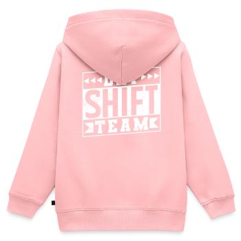 Day Shift Team Shift Work Shift Work - Kids Premium Organic Zip-up Hoodie - rose - Back - AI Model Kid Female (0cm)