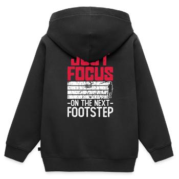 Ultramarathon Ultra Marathoner Läufer - Kinder Premium Organic Zip Hoodie - Schwarz - Hinten - AI Model Kid Male (0cm)