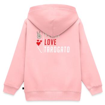 Peace Love Tarogato Musical Instrument - Kinder Premium Organic Zip Hoodie - Rosa - Hinten - AI Model Kid Female (0cm)