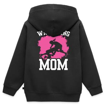 Wrestling Mama Ringer Wrestler Ringen Ringkampf - Kids Premium Organic Zip-up Hoodie - black - Back - AI Model Kid Male (0cm)