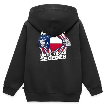 Amerikaner Bis Zur Abspaltung Von Texas Texaner - Kinder Premium Organic Zip Hoodie - Schwarz - Hinten - AI Model Kid Male (0cm)