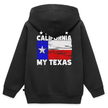 Californie Texas Texans Texan Pride Dictons - Sweat Premium à capuche zippé enfant bio - noir - Dos - AI Model Kid Male (0cm)