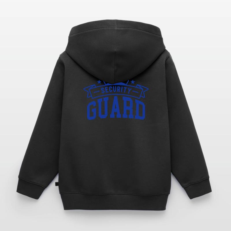 Security Security Security Security Guard Kids Premium Organic Zip-up Hoodie