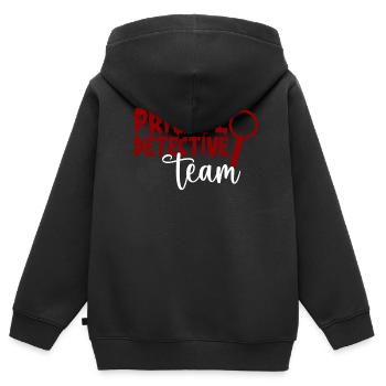 Équipe de détective privé Agence de détective privé - Sweat Premium à capuche zippé enfant bio - noir - Dos - AI Model Kid Male (0cm)