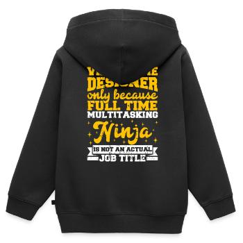 Video Game Designer - Kinder Premium Organic Zip Hoodie - Schwarz - Hinten - AI Model Kid Male (0cm)