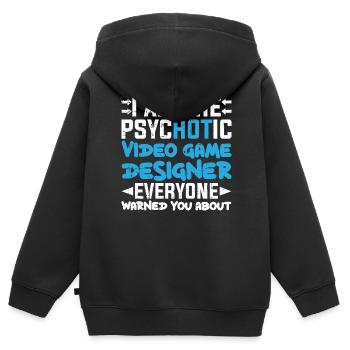 Video Game Designer - Kinder Premium Organic Zip Hoodie - Schwarz - Hinten - AI Model Kid Male (0cm)