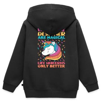 Video Game Designer - Kinder Premium Organic Zip Hoodie - Schwarz - Hinten - AI Model Kid Male (0cm)