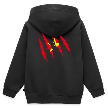 Vietnam - Kinder Premium Organic Zip Hoodie - Schwarz - Hinten - AI Model Kid Male (0cm)