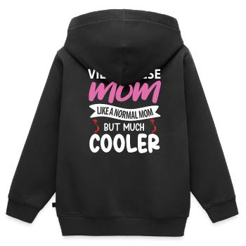 Vietnam - Kinder Premium Organic Zip Hoodie - Schwarz - Hinten - AI Model Kid Male (0cm)