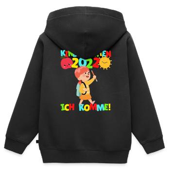 Kindergarten I'm coming Girl Kindergarten Child 2022 - Kids Premium Organic Zip-up Hoodie - black - Back - AI Model Kid Male (0cm)