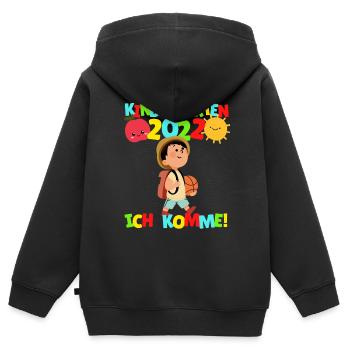 Kindergarten I'm coming Young Kindergarten Child 2022 - Kids Premium Organic Zip-up Hoodie - black - Back - AI Model Kid Male (0cm)
