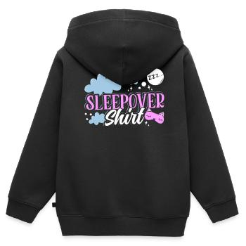 Chemise de nuit NuitÉe Fête - Sweat Premium à capuche zippé enfant bio - noir - Dos - AI Model Kid Male (0cm)