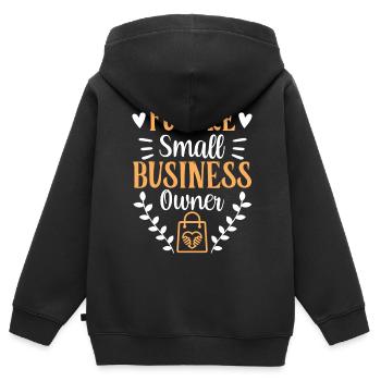 Zukünftiger Geschäftsinhaber Unternehmer Gründer - Kinder Premium Organic Zip Hoodie - Schwarz - Hinten - AI Model Kid Male (0cm)