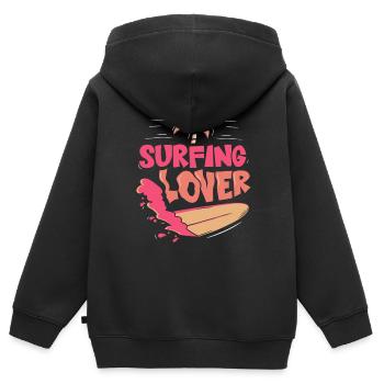 Amateurs de surf Surf surf Surf Surfer - Sweat Premium à capuche zippé enfant bio - noir - Dos - AI Model Kid Male (0cm)