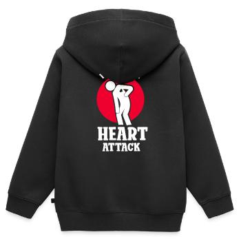 I survived a heart attack - Kids Premium Organic Zip-up Hoodie - black - Back - AI Model Kid Male (0cm)