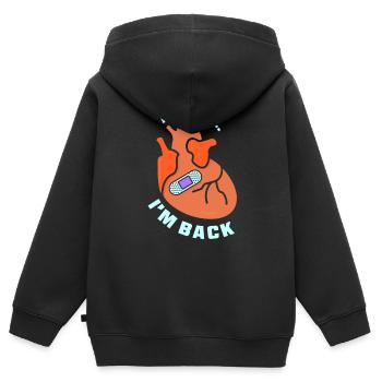 Et je suis de retour là-bas crise cardiaque crise cardiaque - Sweat Premium à capuche zippé enfant bio - noir - Dos - AI Model Kid Male (0cm)