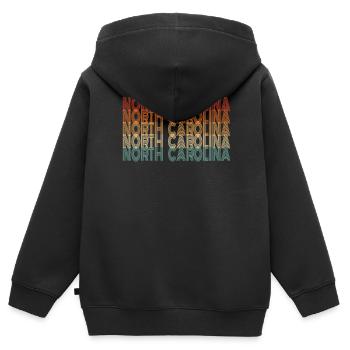 Schönheit Von North Carolina geschenk - Kinder Premium Organic Zip Hoodie - Schwarz - Hinten - AI Model Kid Male (0cm)