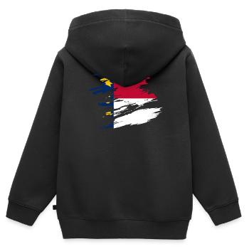 North Carolina home geschenk - Kinder Premium Organic Zip Hoodie - Schwarz - Hinten - AI Model Kid Male (0cm)