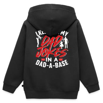 Speichere Alle Meine Dad Jokes In Einer Datenbank - Kinder Premium Organic Zip Hoodie - Schwarz - Hinten - AI Model Kid Male (0cm)