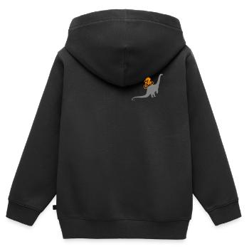 VTT Vtt Dinosaures VTT VTT VTT - Sweat Premium à capuche zippé enfant bio - noir - Dos - AI Model Kid Male (0cm)