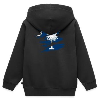 Geschenk Für Einwohner Von South Carolina - Kinder Premium Organic Zip Hoodie - Schwarz - Hinten - AI Model Kid Male (0cm)