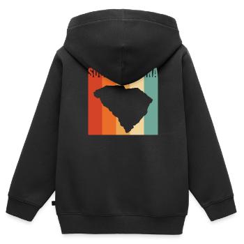 Schönheit Von South Carolina-geschenk - Kinder Premium Organic Zip Hoodie - Schwarz - Hinten - AI Model Kid Male (0cm)