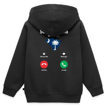 Besuch In South Carolina Geschenk - Kinder Premium Organic Zip Hoodie - Schwarz - Hinten - AI Model Kid Male (0cm)