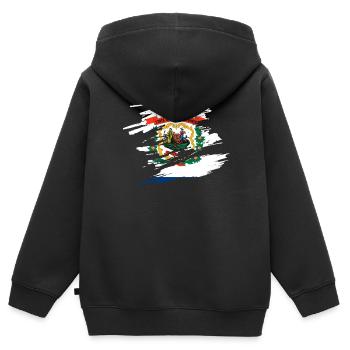 Geschenk Für Einwohner Von West Virginia - Kinder Premium Organic Zip Hoodie - Schwarz - Hinten - AI Model Kid Male (0cm)