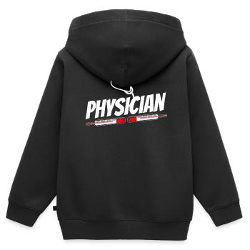 Arzt Beruf Mediziner Doktor Medizin - Kinder Premium Organic Zip Hoodie - Schwarz - Hinten - AI Model Kid Male (0cm)