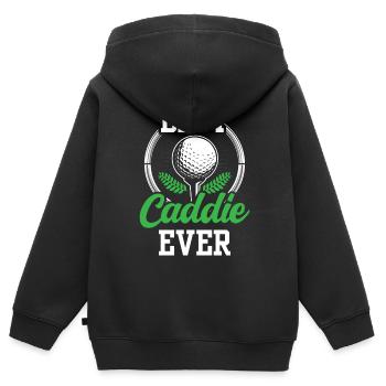 Best Caddie Ever Golfer Golf golf - Kids Premium Organic Zip-up Hoodie - black - Back - AI Model Kid Male (0cm)