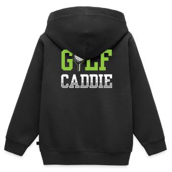 Golf Caddie Profession Golfer Golfing - Kids Premium Organic Zip-up Hoodie - black - Back - AI Model Kid Male (0cm)