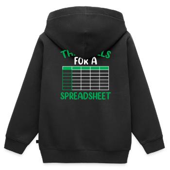 This Requires A Spreadsheet Table Accountant - Kids Premium Organic Zip-up Hoodie - black - Back - AI Model Kid Male (0cm)