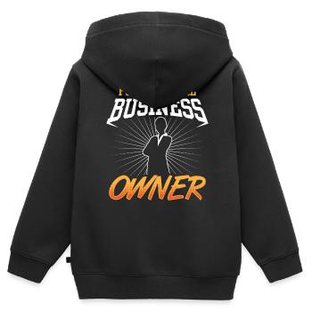 Zukünftiger Inhaber Eines Kleinunternehmens CEO - Kinder Premium Organic Zip Hoodie - Schwarz - Hinten - AI Model Kid Male (0cm)